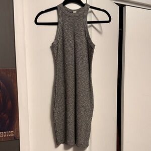 Garage Gray Ribbed Mini Dress